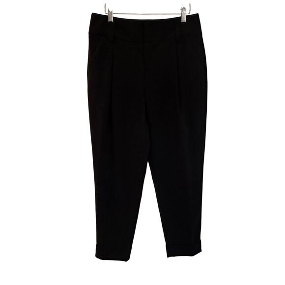 Alice + Olivia Pleated Front Black Pants sz 6 - Picture 1 of 7